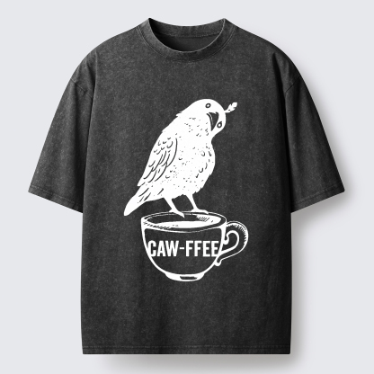 Tokyo-Tiger Caw-ffee Washed T-Shirt