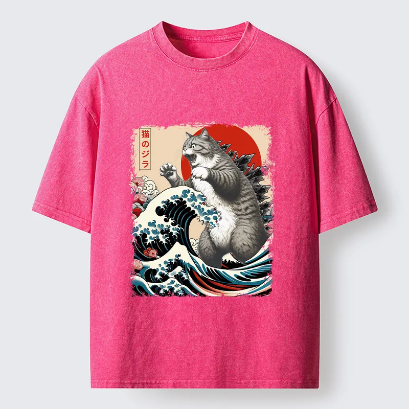 Tokyo-Tiger Fat Catzilla Washed T-Shirt