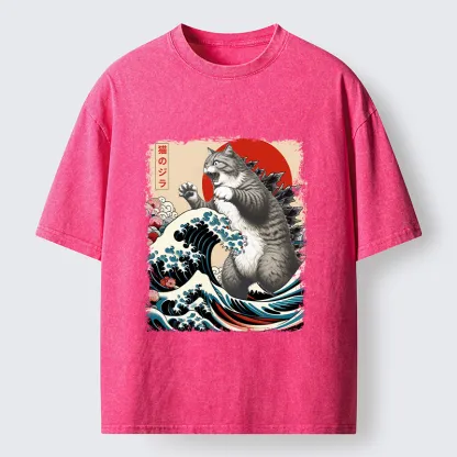 Tokyo-Tiger Fat Catzilla Washed T-Shirt