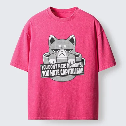 Tokyo-Tiger Dislike Of Capitalism Washed T-Shirt