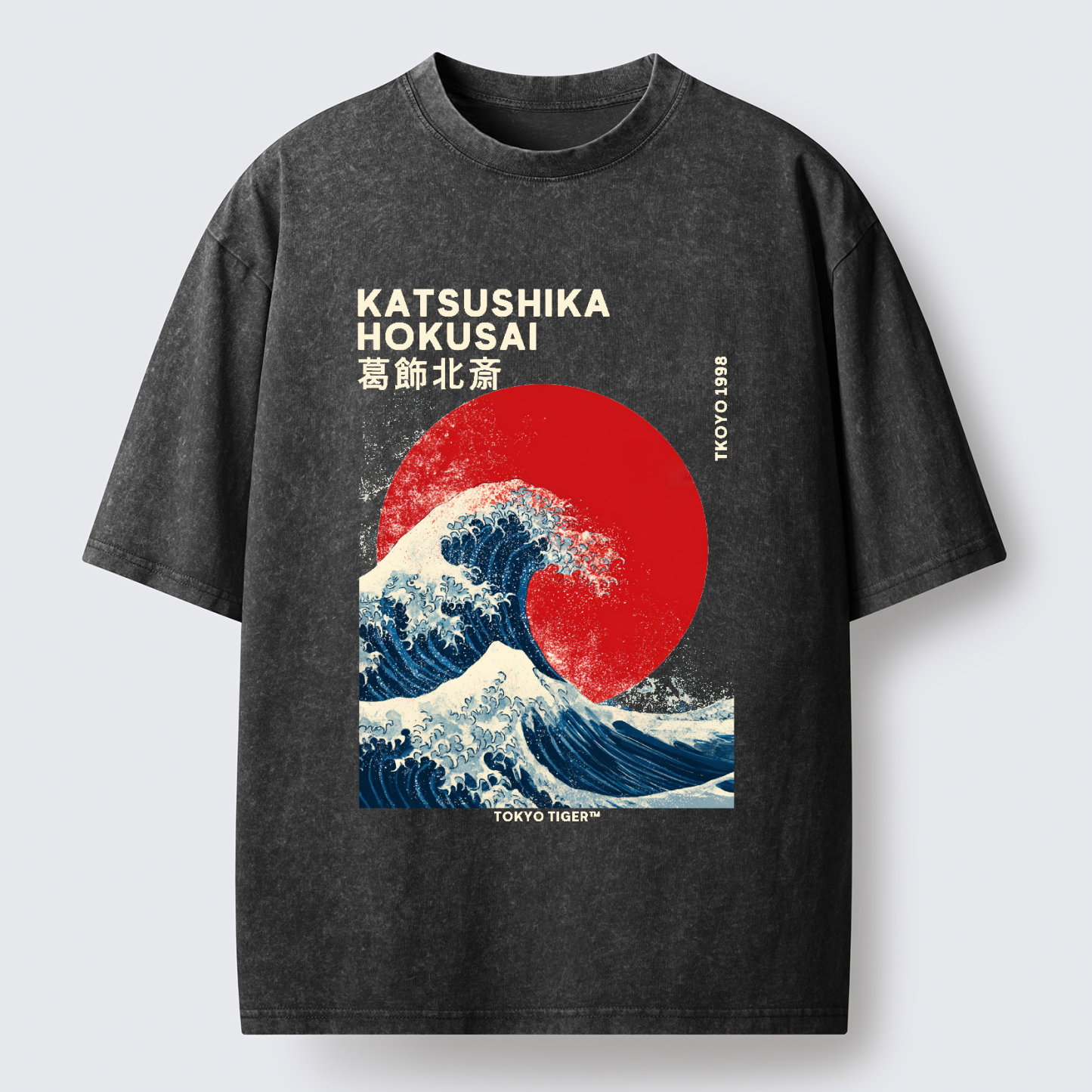 Tokyo-Tiger The Great Wave Washed T-Shirt