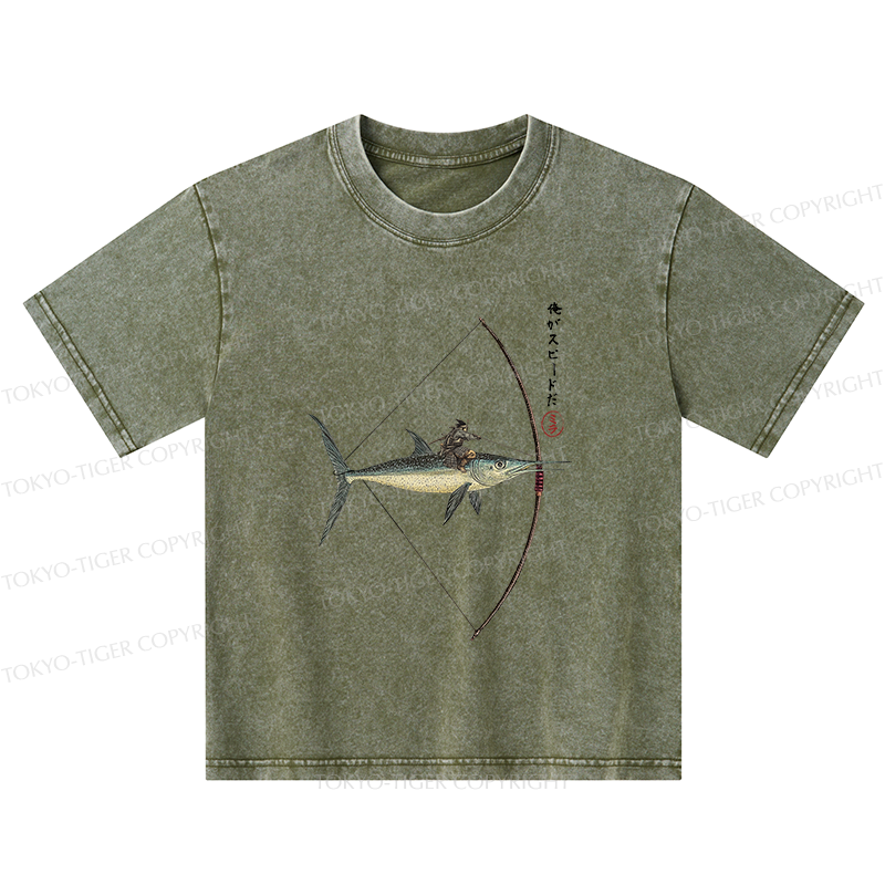 Tokyo-Tiger I Am Speed Kids Washed T-Shirt