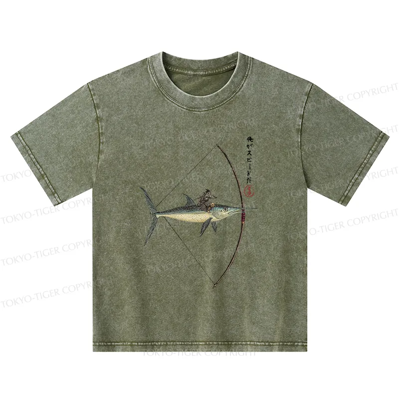 Tokyo-Tiger I Am Speed Kids Washed T-Shirt