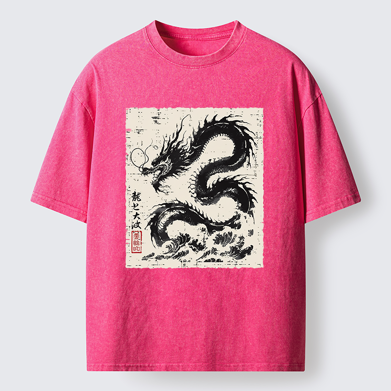 Tokyo-Tiger Black Dragon Washed T-Shirt