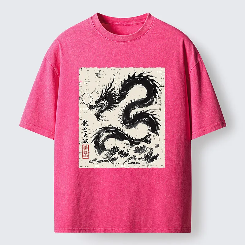 Tokyo-Tiger Black Dragon Washed T-Shirt