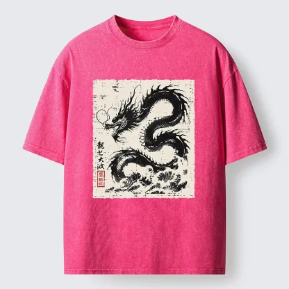 Tokyo-Tiger Black Dragon Washed T-Shirt
