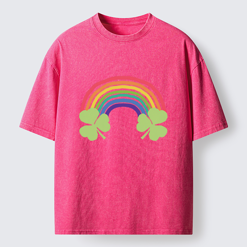 Tokyo-Tiger Rainbow St. Patrick's Day Washed T-Shirt