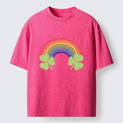 Tokyo-Tiger Rainbow St. Patrick's Day Washed T-Shirt