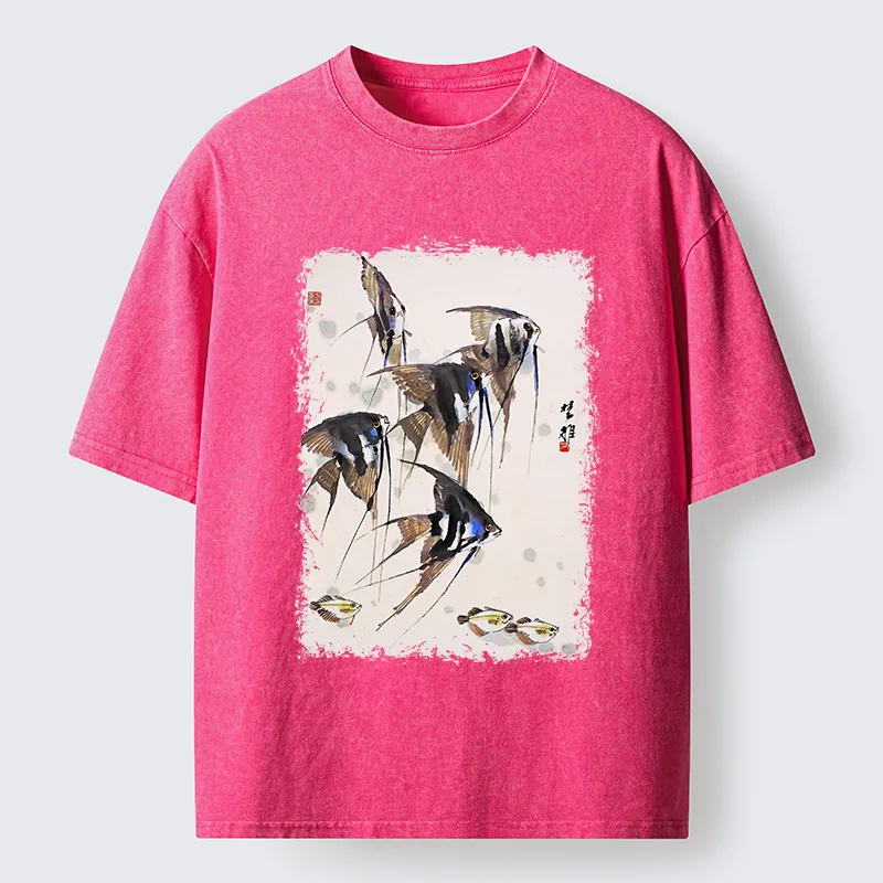Tokyo-Tiger Tropical Fish Washed T-Shirt