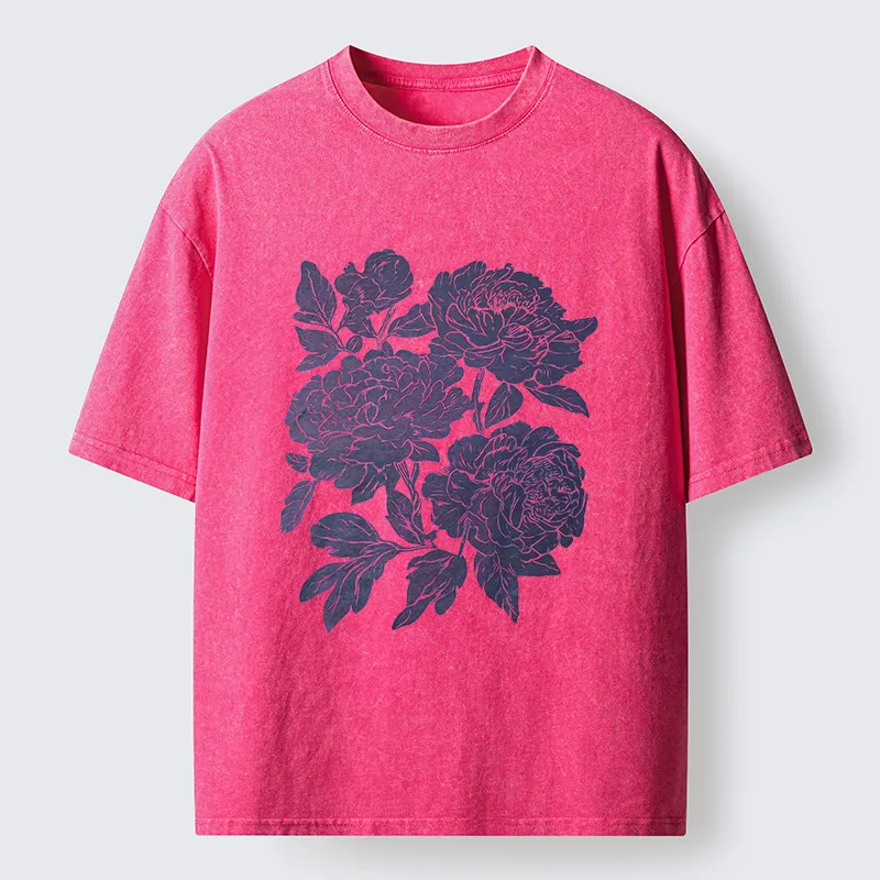 Tokyo-Tiger Peony Washed T-Shirt