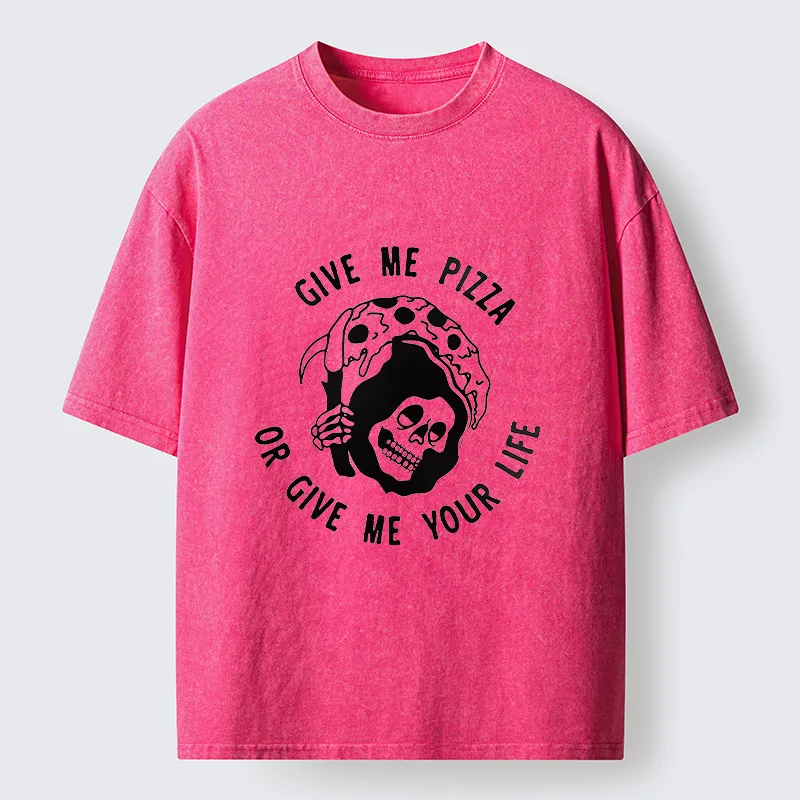 Tokyo-Tiger Death Pizza Washed T-Shirt