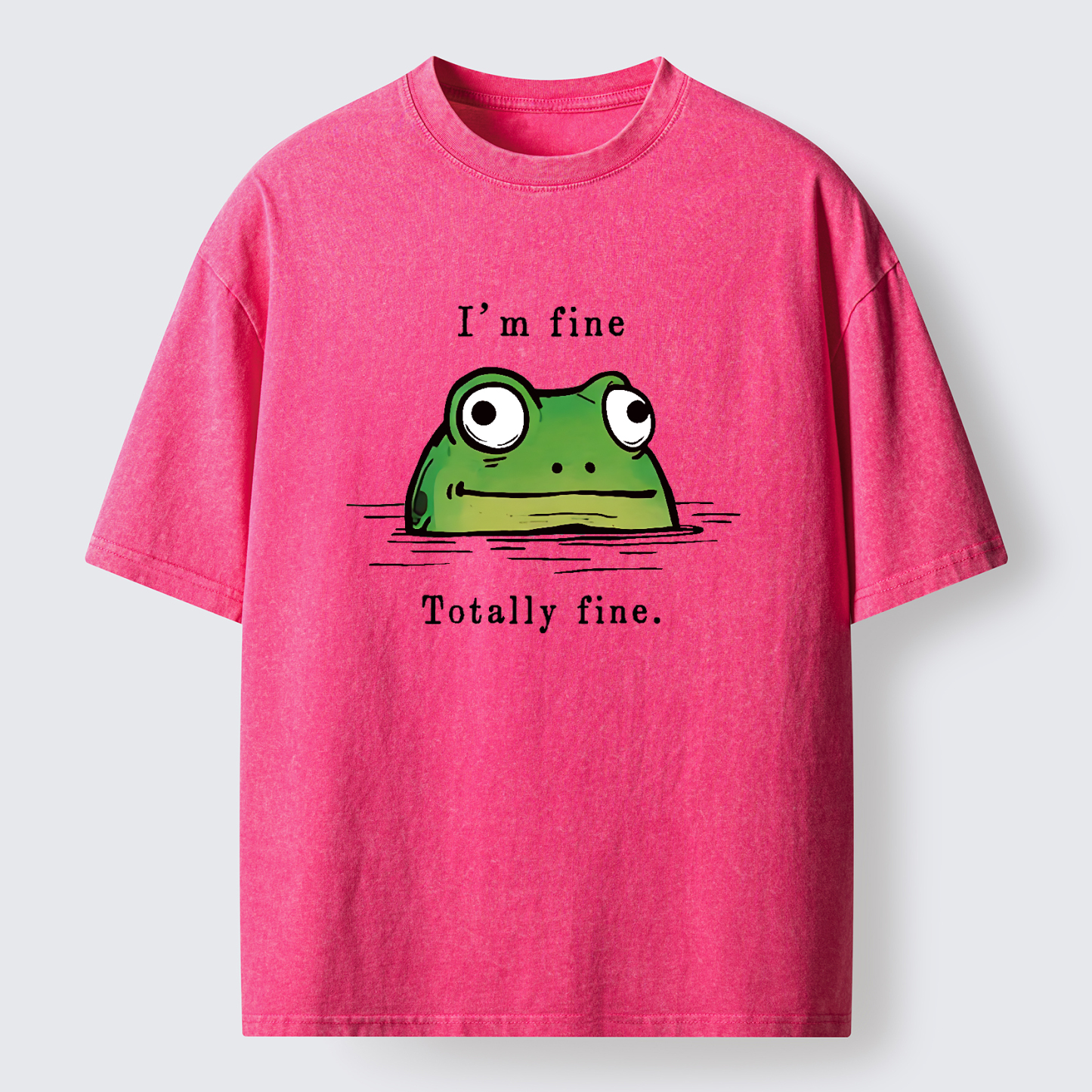 Tokyo-Tiger Totally Fine frog Washed T-Shirt
