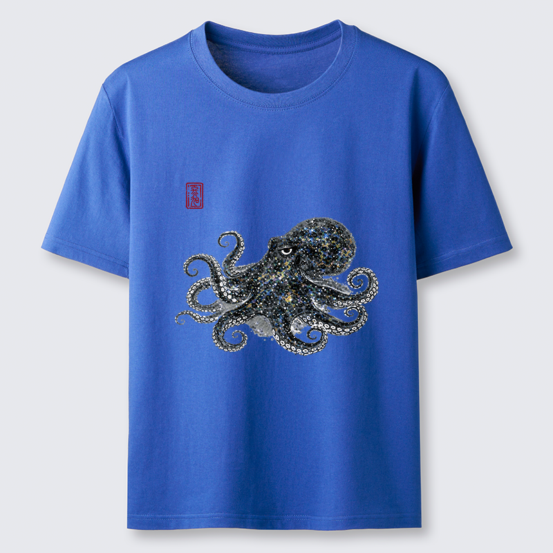 Tokyo-Tiger Ink-Sea Octopus Classic T-Shirt