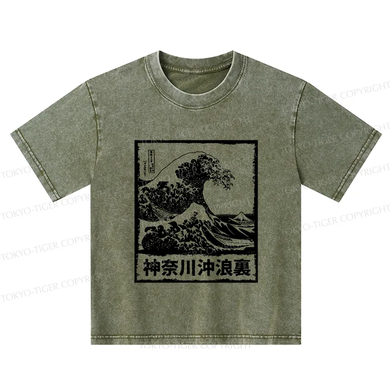 Tokyo-Tiger Legendary Wave Kids Washed T-Shirt
