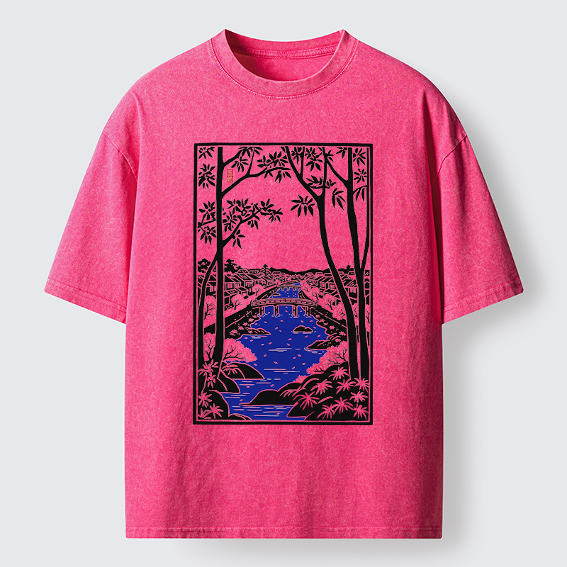 Tokyo-Tiger Meguro Region Of Japan Washed T-Shirt