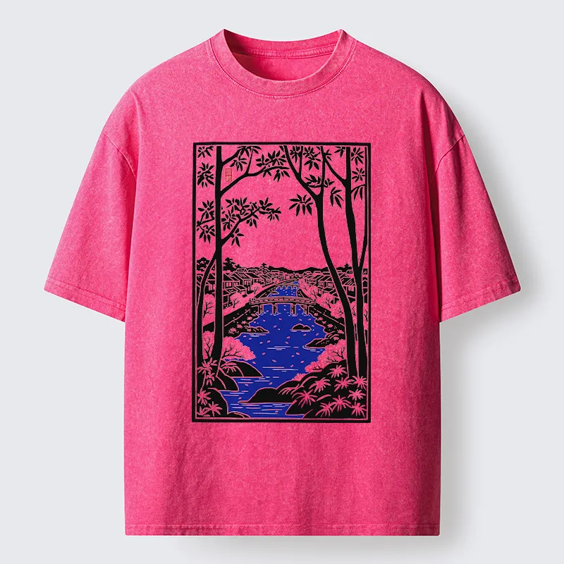 Tokyo-Tiger Meguro Region Of Japan Washed T-Shirt