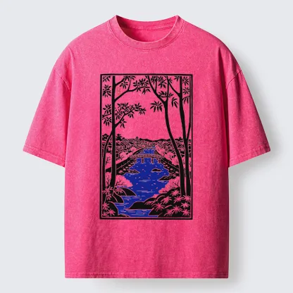Tokyo-Tiger Meguro Region Of Japan Washed T-Shirt