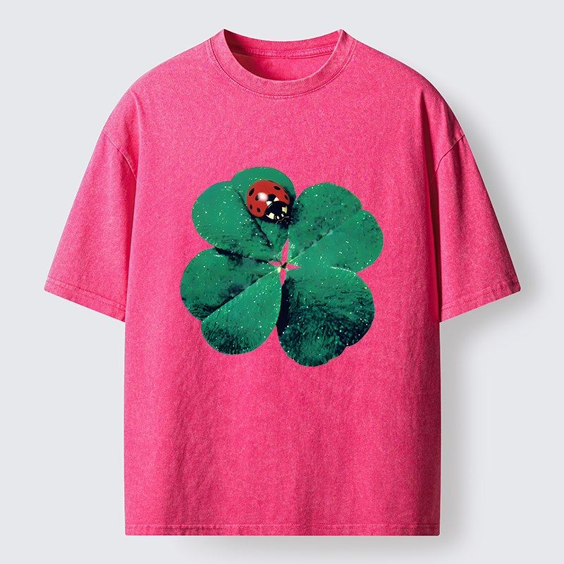 Tokyo-Tiger Ladybug And Lucky Clover Washed T-Shirt