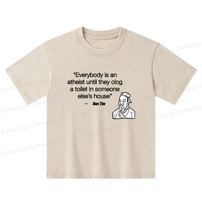 Tokyo-Tiger Funny Sun Tzu Saying Kids Washed T-Shirt