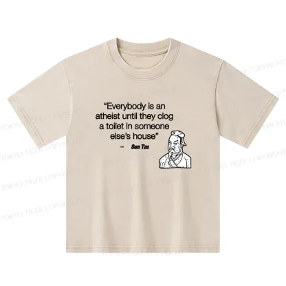 Tokyo-Tiger Funny Sun Tzu Saying Kids Washed T-Shirt
