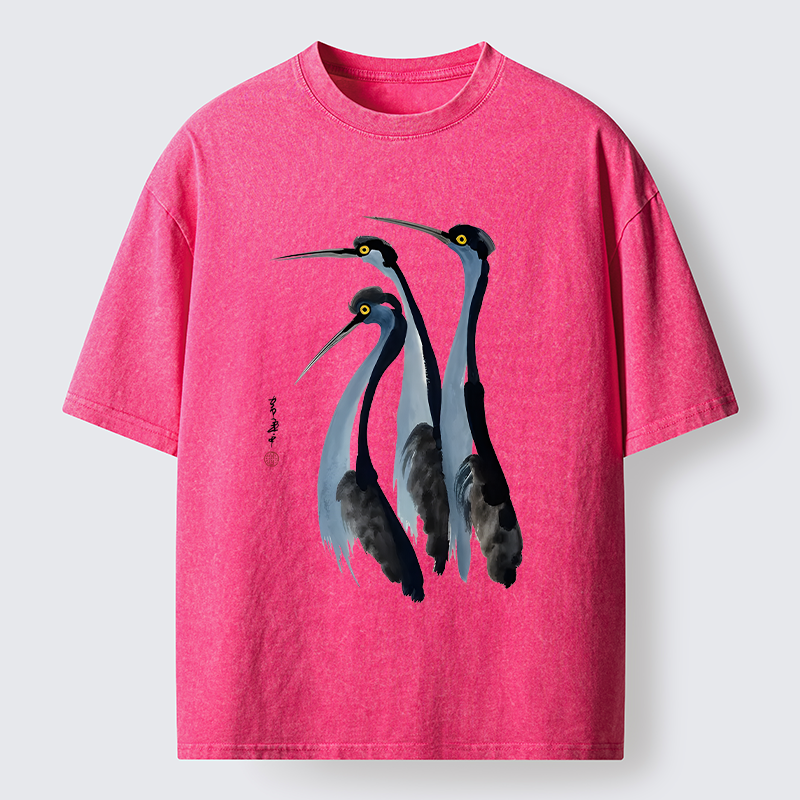 Tokyo-Tiger Blue Crane Washed T-Shirt