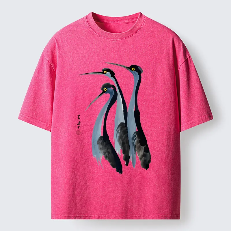 Tokyo-Tiger Blue Crane Washed T-Shirt