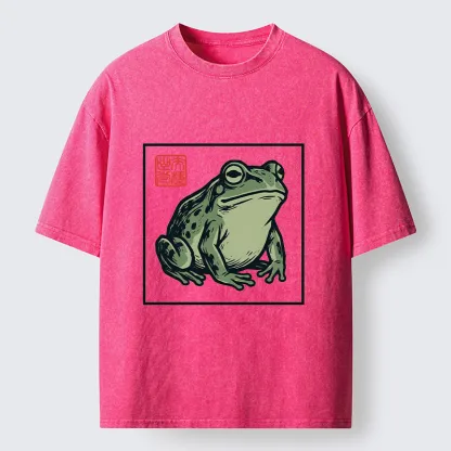 Tokyo-Tiger Zen Frog Washed T-Shirt