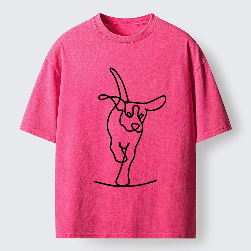 Tokyo-Tiger Minimalist Dog Washed T-Shirt