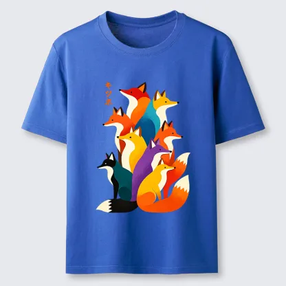 Tokyo-Tiger Colorful Fox Crew Classic T-Shirt