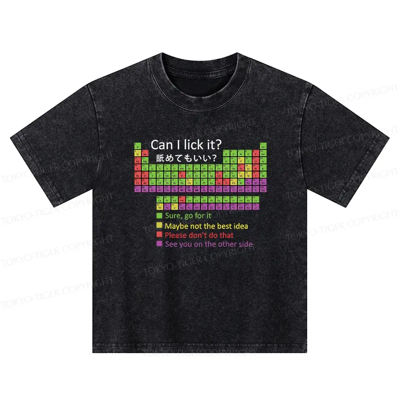Tokyo-Tiger I Can I Lick It Kids Washed T-Shirt