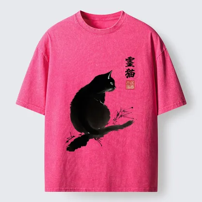 Tokyo-Tiger Mystic Cat Washed T-Shirt
