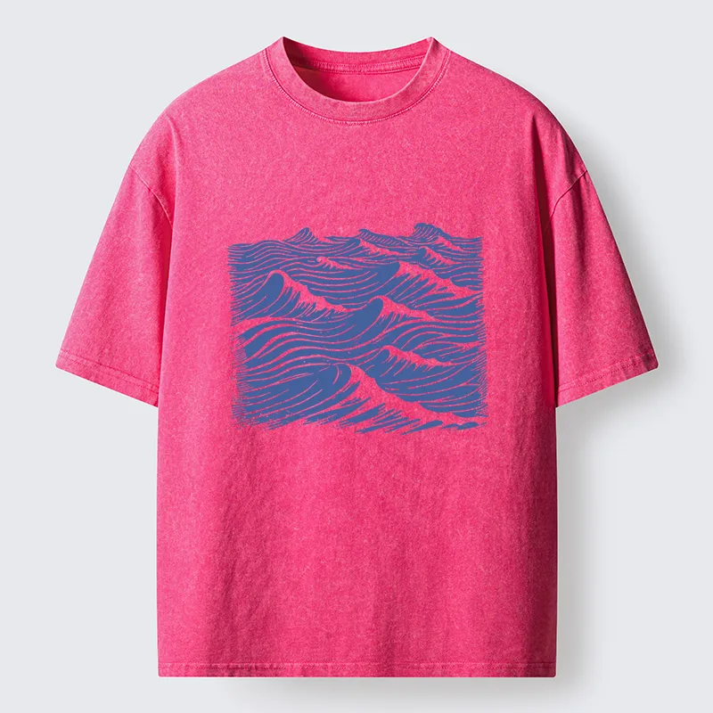 Tokyo-Tiger Vintage Ocean Sea Washed T-Shirt
