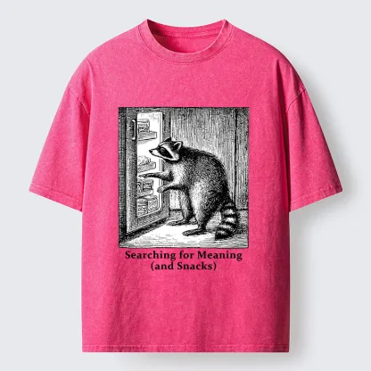 Tokyo-Tiger Raccoon Searching For Items Washed T-Shirt