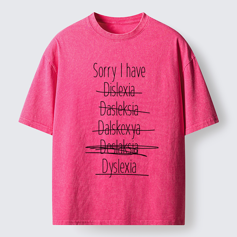 Tokyo-Tiger I Have Dyslexia Washed T-Shirt
