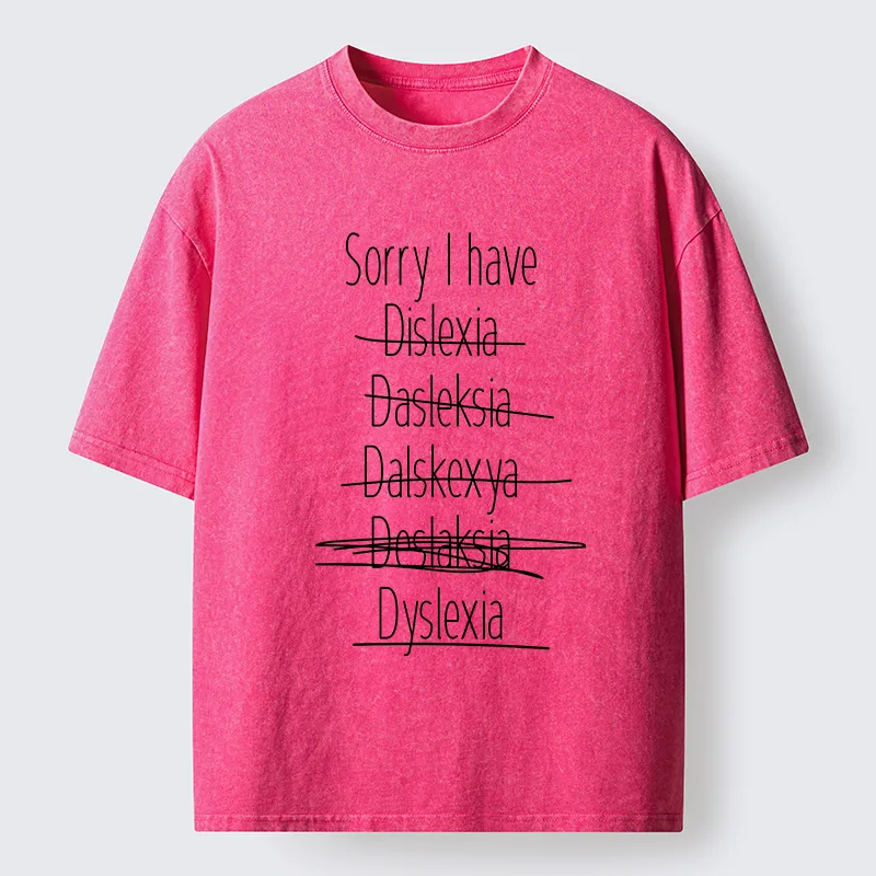 Tokyo-Tiger I Have Dyslexia Washed T-Shirt