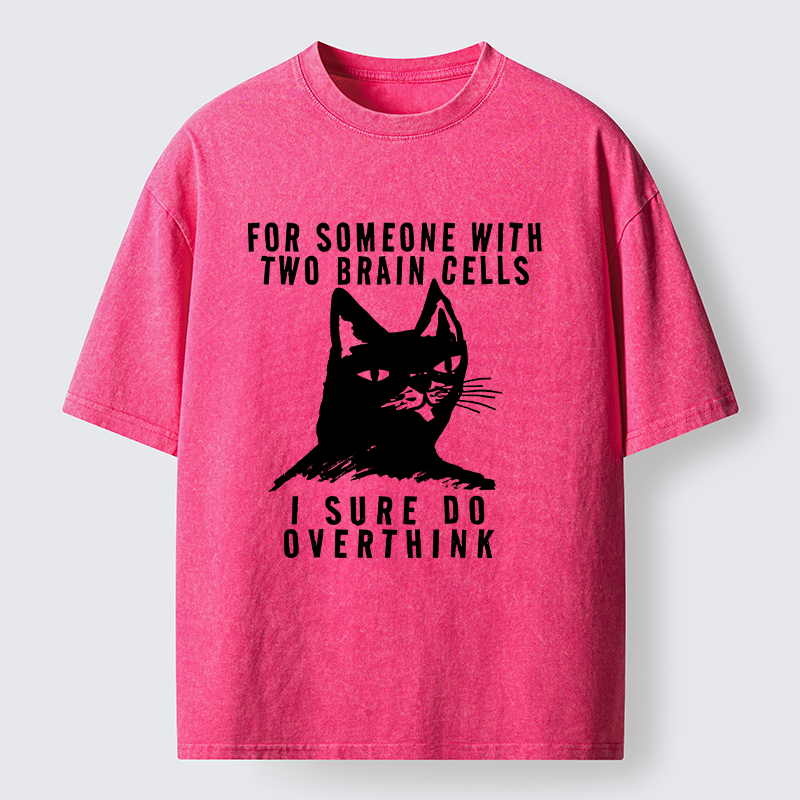 Tokyo-Tiger Overthinking Cat Washed T-Shirt