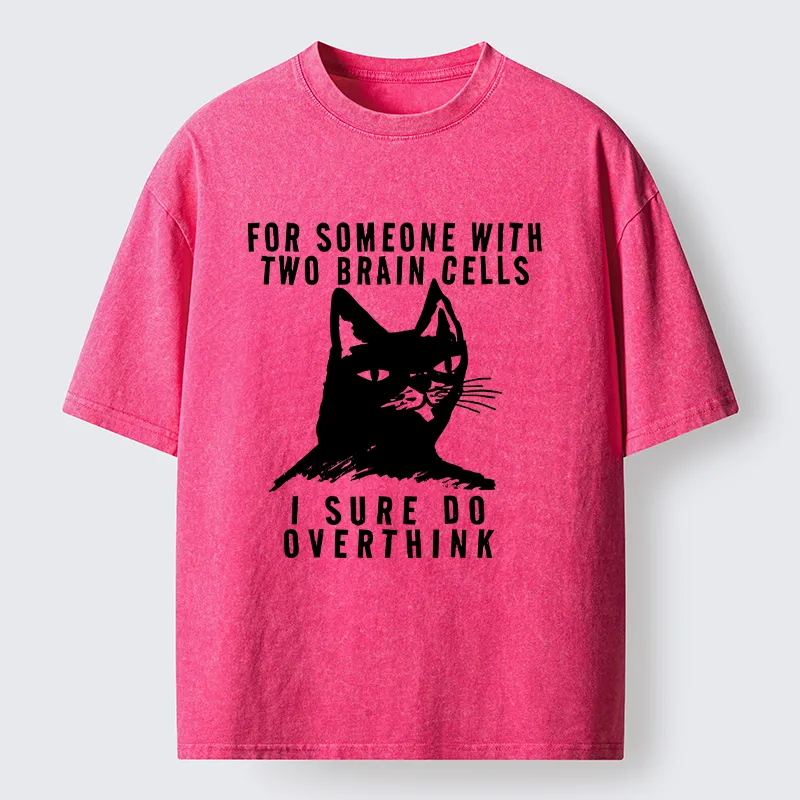 Tokyo-Tiger Overthinking Cat Washed T-Shirt