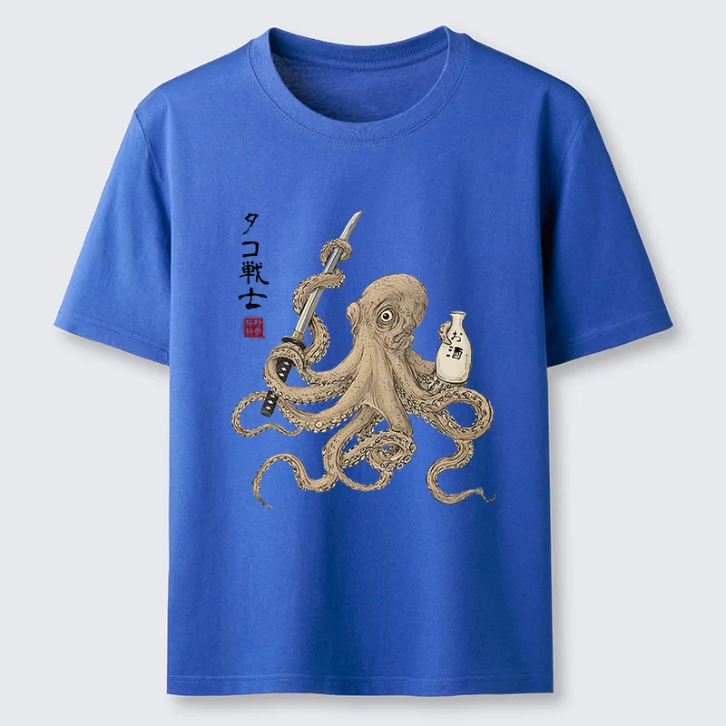 Tokyo-Tiger Octopus Samurai And Sake Classic T-Shirt