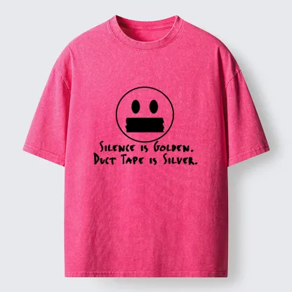 Tokyo-Tiger Duct Tape Is Silver Washed T-Shirt