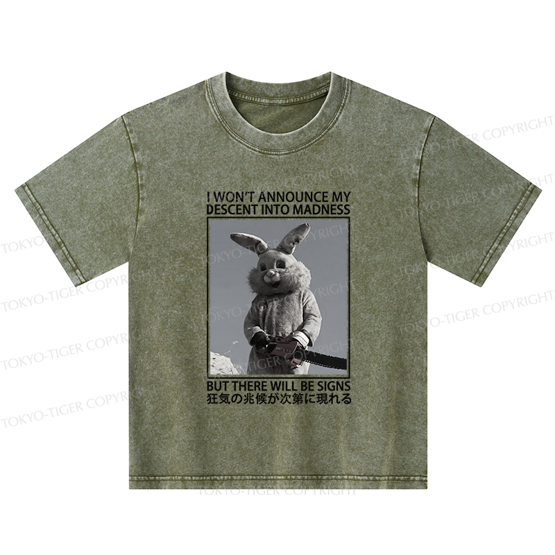 Tokyo-Tiger Rabbit Goes Into Madness Kids Washed T-Shirt
