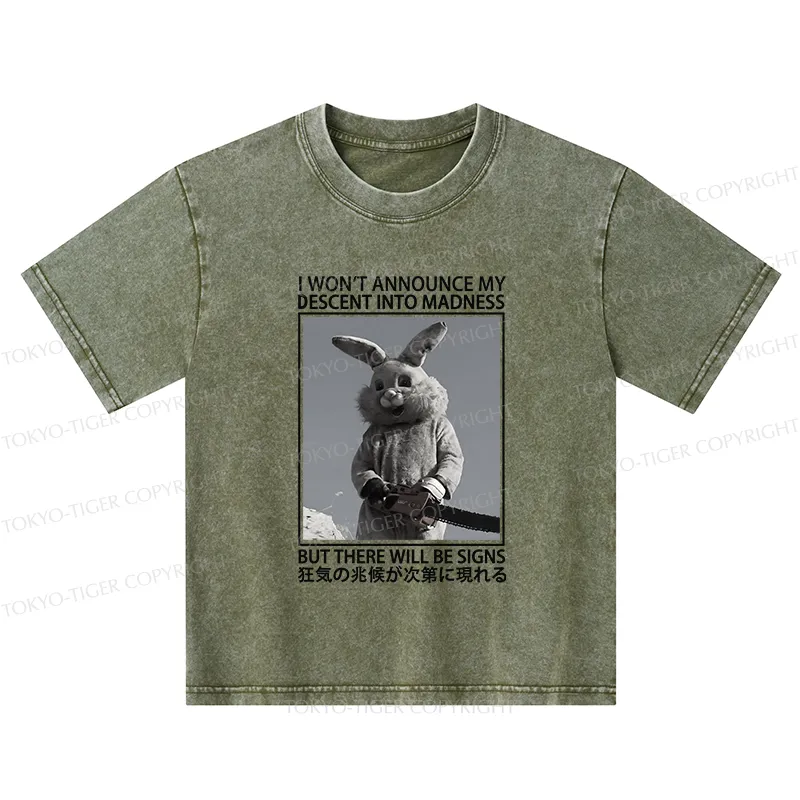 Tokyo-Tiger Rabbit Goes Into Madness Kids Washed T-Shirt