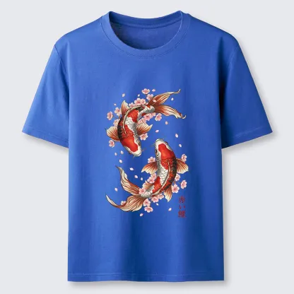 Tokyo-Tiger Sakura Koi Fish Japanese Zen Classic T-Shirt