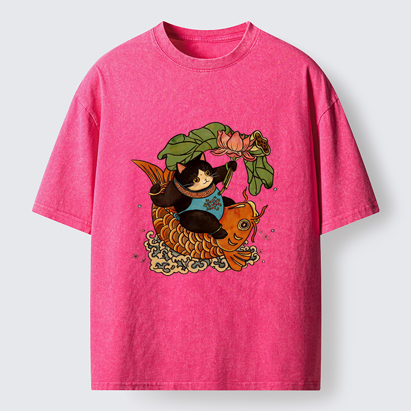 Tokyo-Tiger Chinese New Year Cat Washed T-Shirt