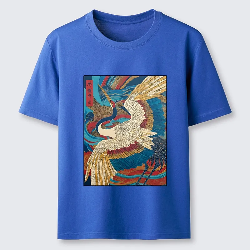 Tokyo-Tiger Retro And Gorgeous Crane Classic T-Shirt