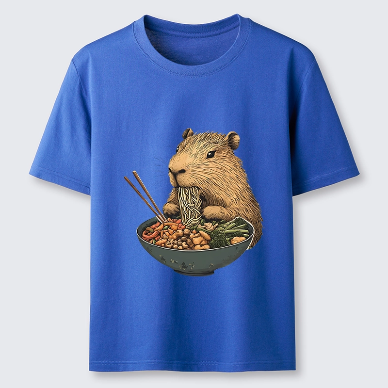 Tokyo-Tiger Capybara Eating Ramen Funny Classic T-Shirt