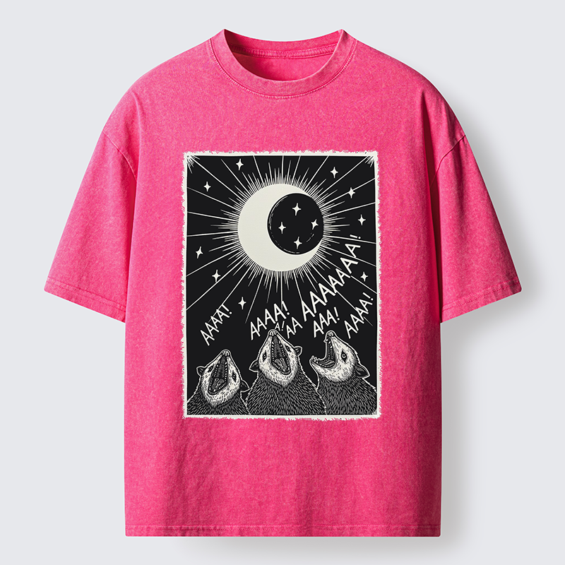 Tokyo-Tiger Howling Opossum Washed T-Shirt