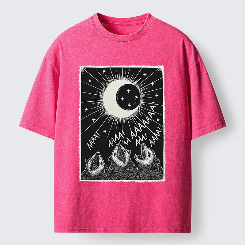 Tokyo-Tiger Howling Opossum Washed T-Shirt