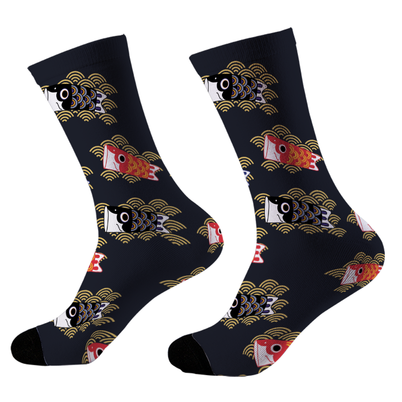 Tokyo-Tiger Japanese Carp Flag Socks