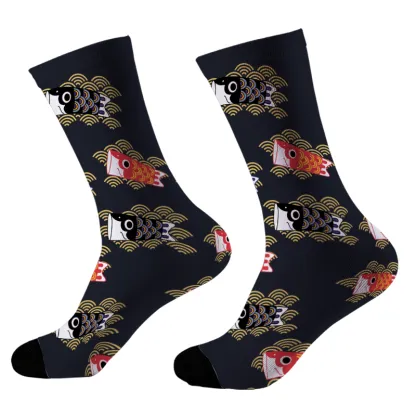 Tokyo-Tiger Japanese Carp Flag Socks