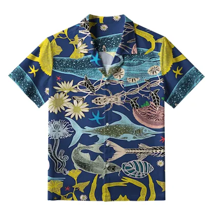 Tokyo-Tiger Marine Species Aloha Hawaiian Shirt